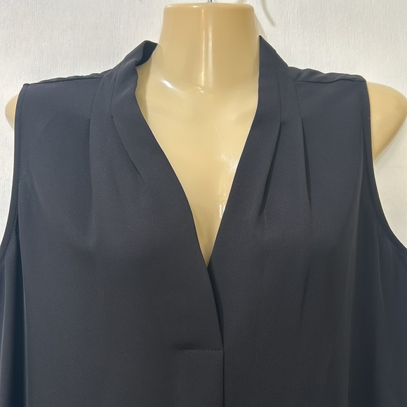 CALVIN KLEIN WOMEN SLEEVELESS BLOUSE BLACK LIGHTWEIGHT Sz M NEW - Picture 4 of 8
